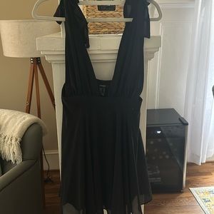 Forever 21 size medium black tie strap mini dress